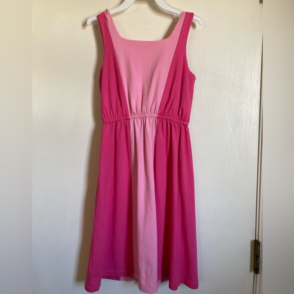 🌞Gymboree New Pink & Hot Pink Vertical Stripes Colorblock Tank Dress #IB
